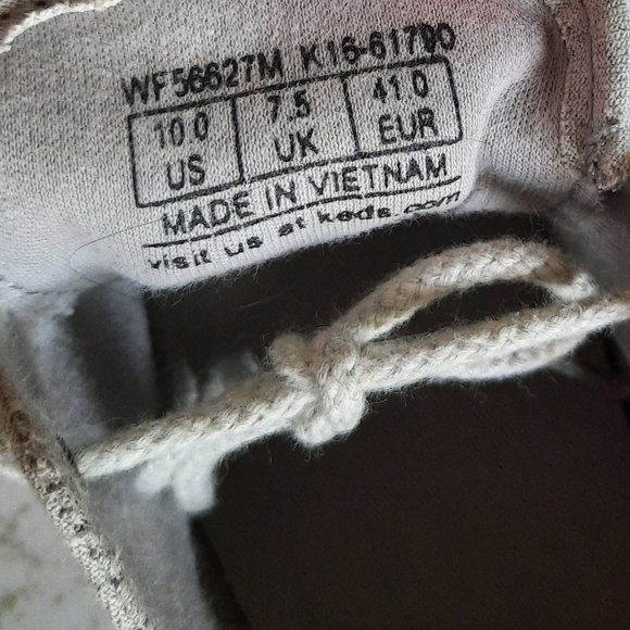 Keds Triumph Mid-Top Wool Sneakers Style# WF56627M- Heather Gray,  Size 10 - Picture 13 of 16